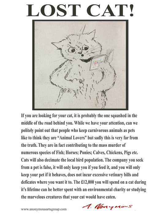 Lost Cat Poster, Lost Cat Sign, Lost Cat Template